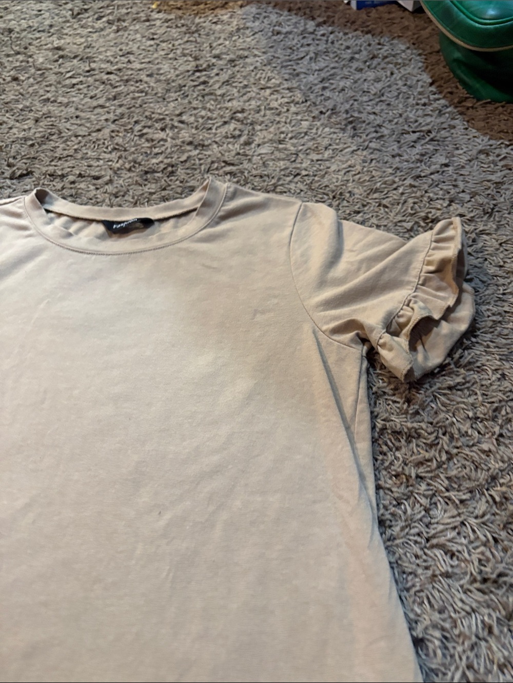 Women's Short-Sleeve Crew Tee in Light Beige - Picture 5 of 6